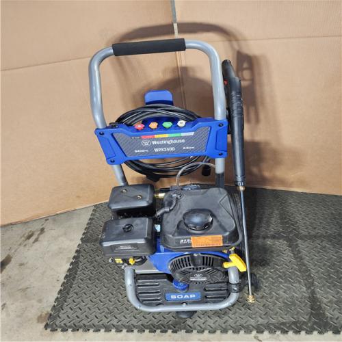 HOUSTON LOCATION - AS-IS Westinghouse 3400-PSI  2.5-GPM Gas Pressure Washer with 5 Nozzles & Soap Tank