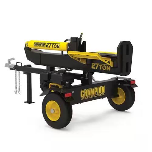 DALLAS LOCATION - Champion Power Equipment 27 Ton 224 cc Gas Powered Hydraulic Wood Log Splitter w/Vertical/Horizontal Operation and Auto Return-with Hydraulic Oil