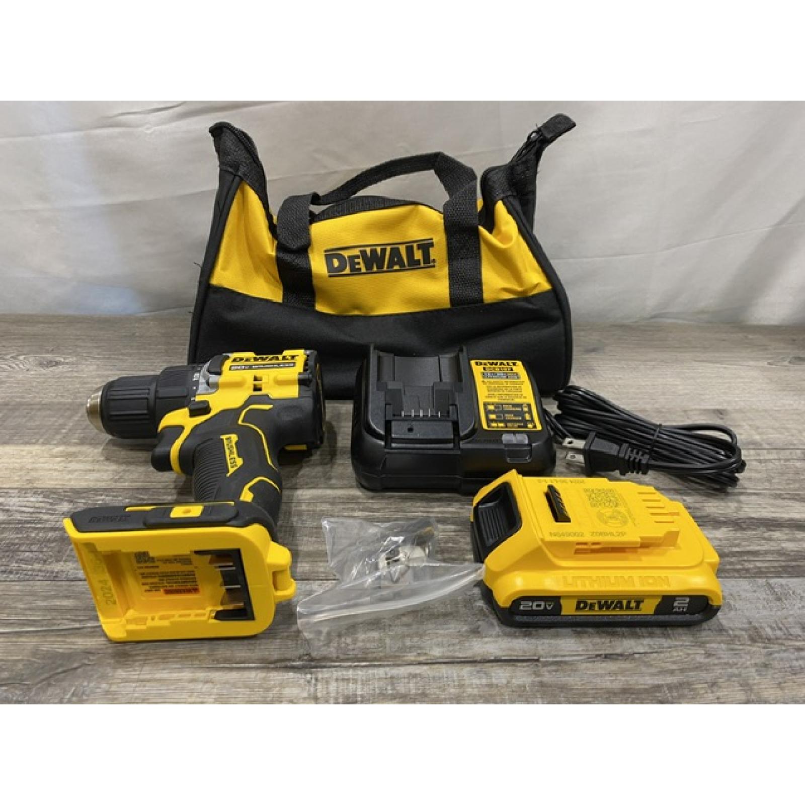 AS-IS DEWALT Atomic 20V Lithium-Ion Cordless Compact 1/2 in. Drill/Driver Kit
