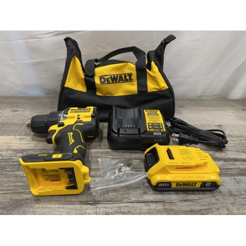 AS-IS DEWALT Atomic 20V Lithium-Ion Cordless Compact 1/2 in. Drill/Driver Kit