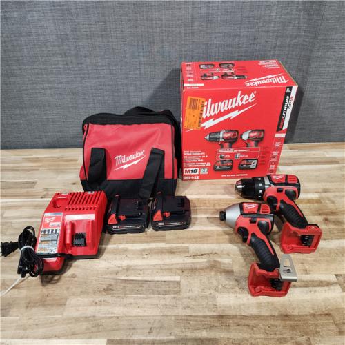 HOUSTON LOCATION - AS-IS Milwaukee 18V Lithium-Ion Cordless Drill Driver/Impact Driver Combo Kit