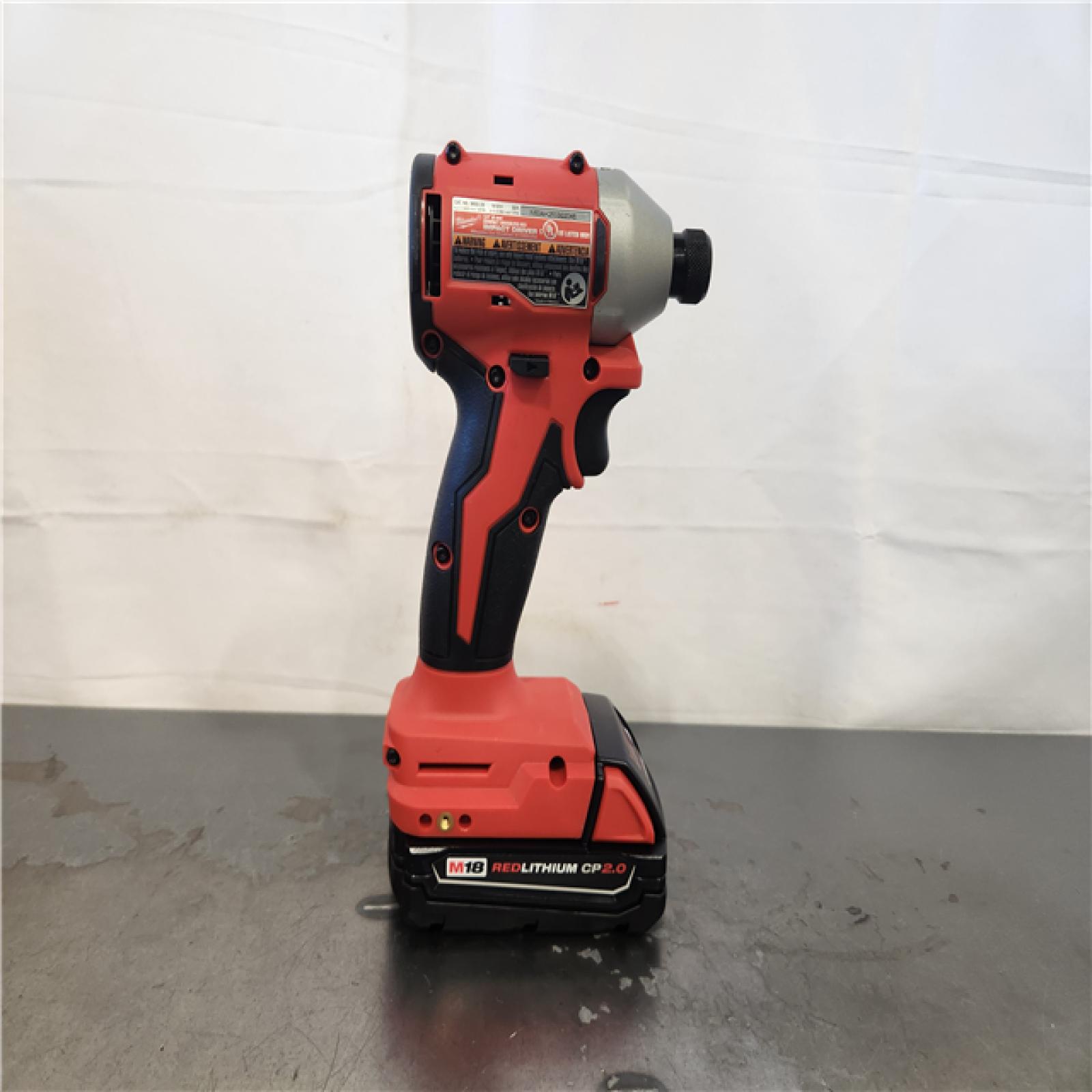 AS-IS- Milwaukee M18 Compact Brushless 1/4  Hex Impact Driver Kit