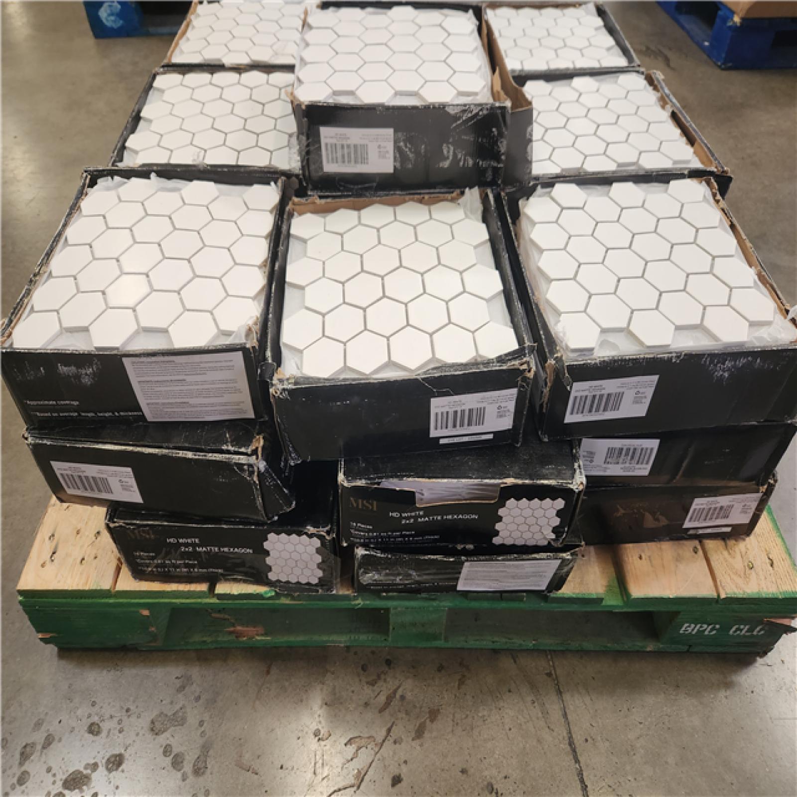 Phoenix New MSI White 2 in. Hexagon 11 in. x 11 in. x 0.25 in. Matte Porcelain Mesh-Mounted Mosaic Tile (362 sq. ft. /28  Case)