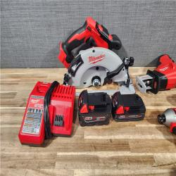 HOUSTON LOCATION - AS - IS Milwaukee 4 Tool Combo Kit W/ (2) Battery & Charger