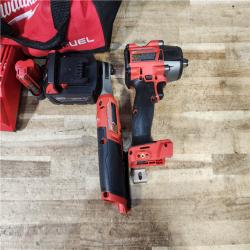 HOUSTON LOCATION - AS - IS Milwaukee 2 Tool Combo Kit W/ (2) Battery & Charger