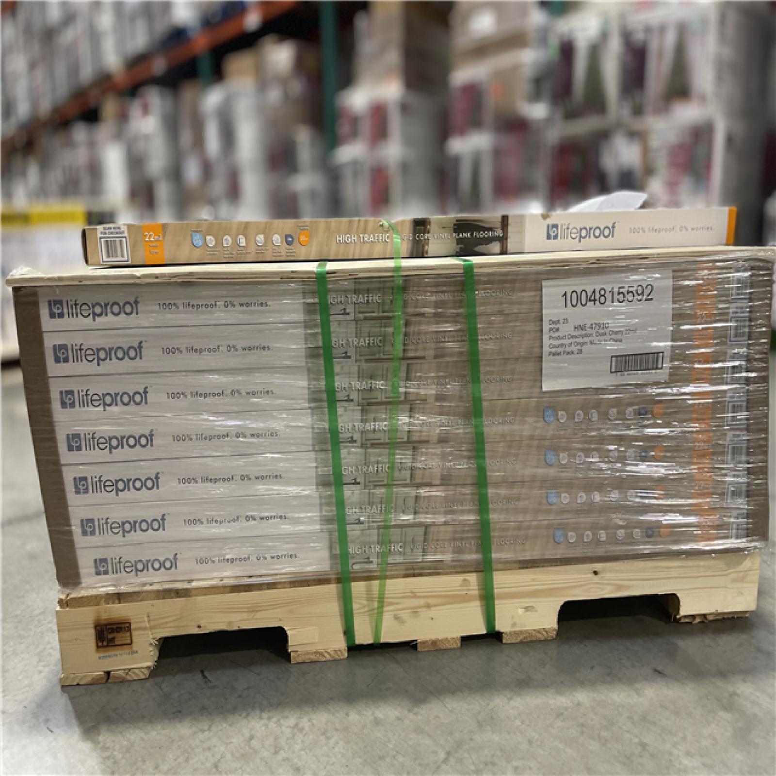 DALLAS LOCATION- NEW! Lifeproof Dusk Cherry 22 MIL x 8.7 in. W x 48 in. L Click Lock Waterproof Luxury Vinyl Plank Flooring (20.1 sqft/case) PALLET (27 UNITS)