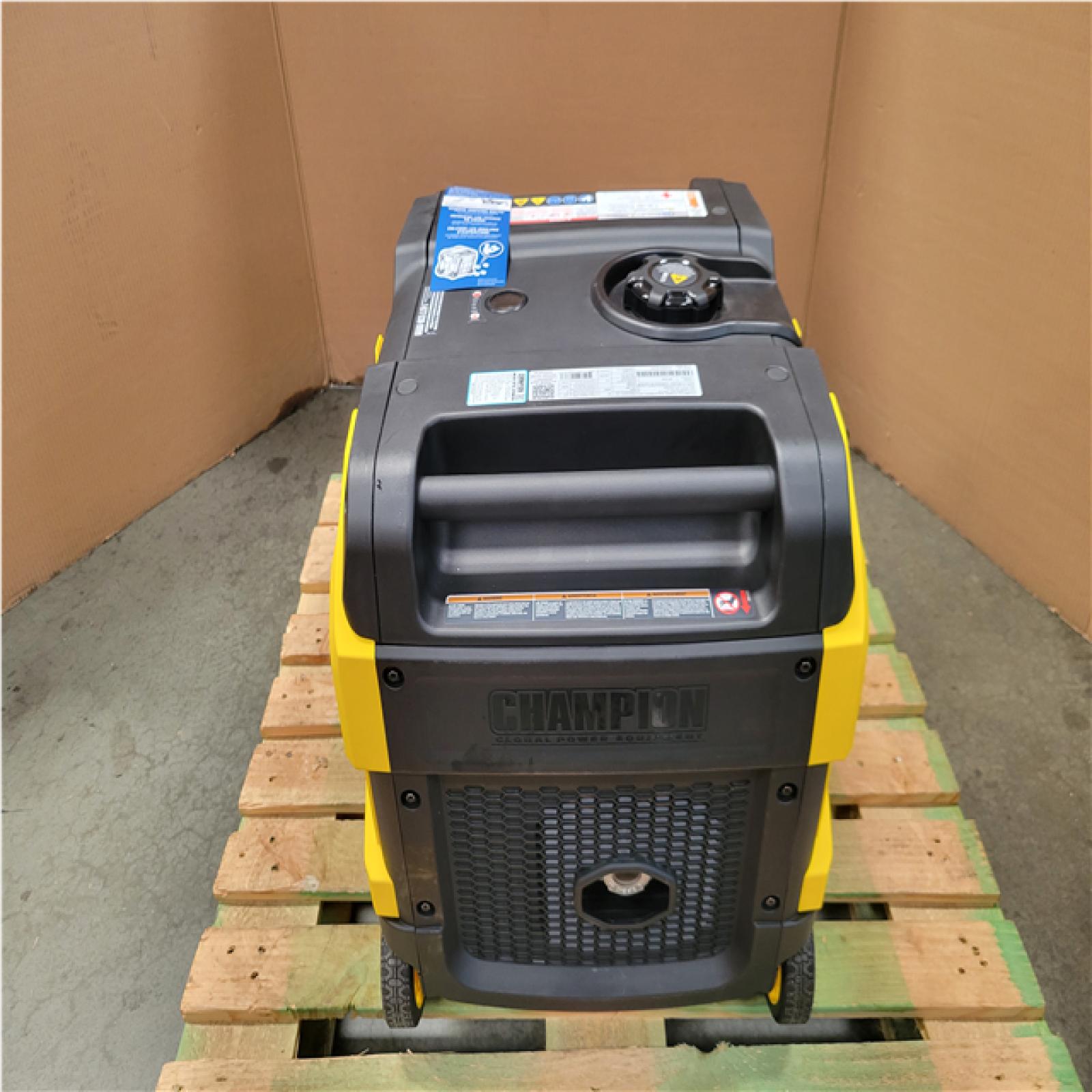 CALIFORNIA AS-IS CHAMPION 6500-WATT GASOLINE AND PROPANE POWERED DUAL FUEL INVERTER PORTABLE GENERATOR