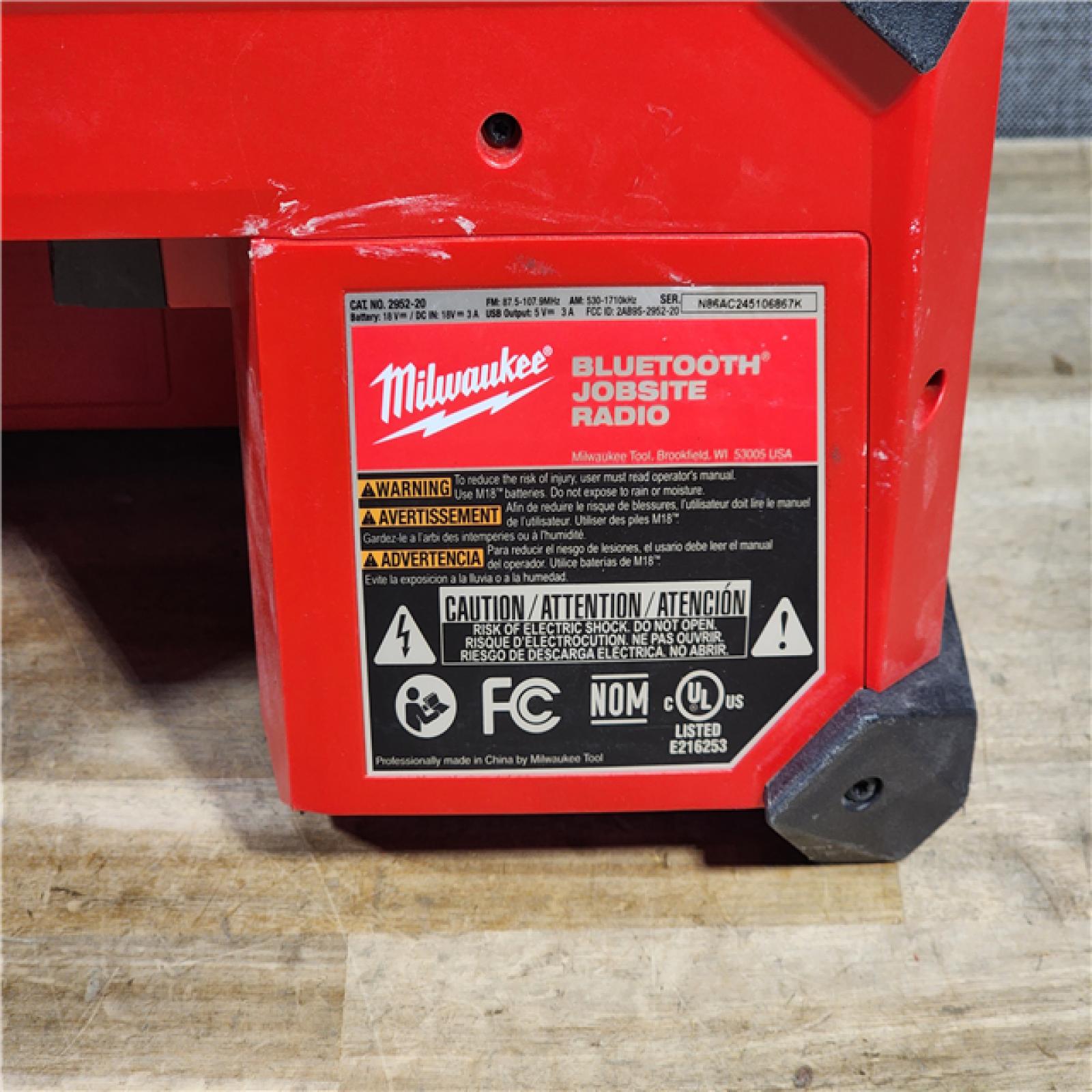 HOUSTON LOCATION - AS-IS Milwaukee M18 18V Lithium-Ion Cordless Jobsite Radio