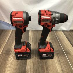 AS-IS Milwaukee FUEL 18V Lithium-Ion Brushless Cordless Hammer Drill and Impact Driver Combo Kit