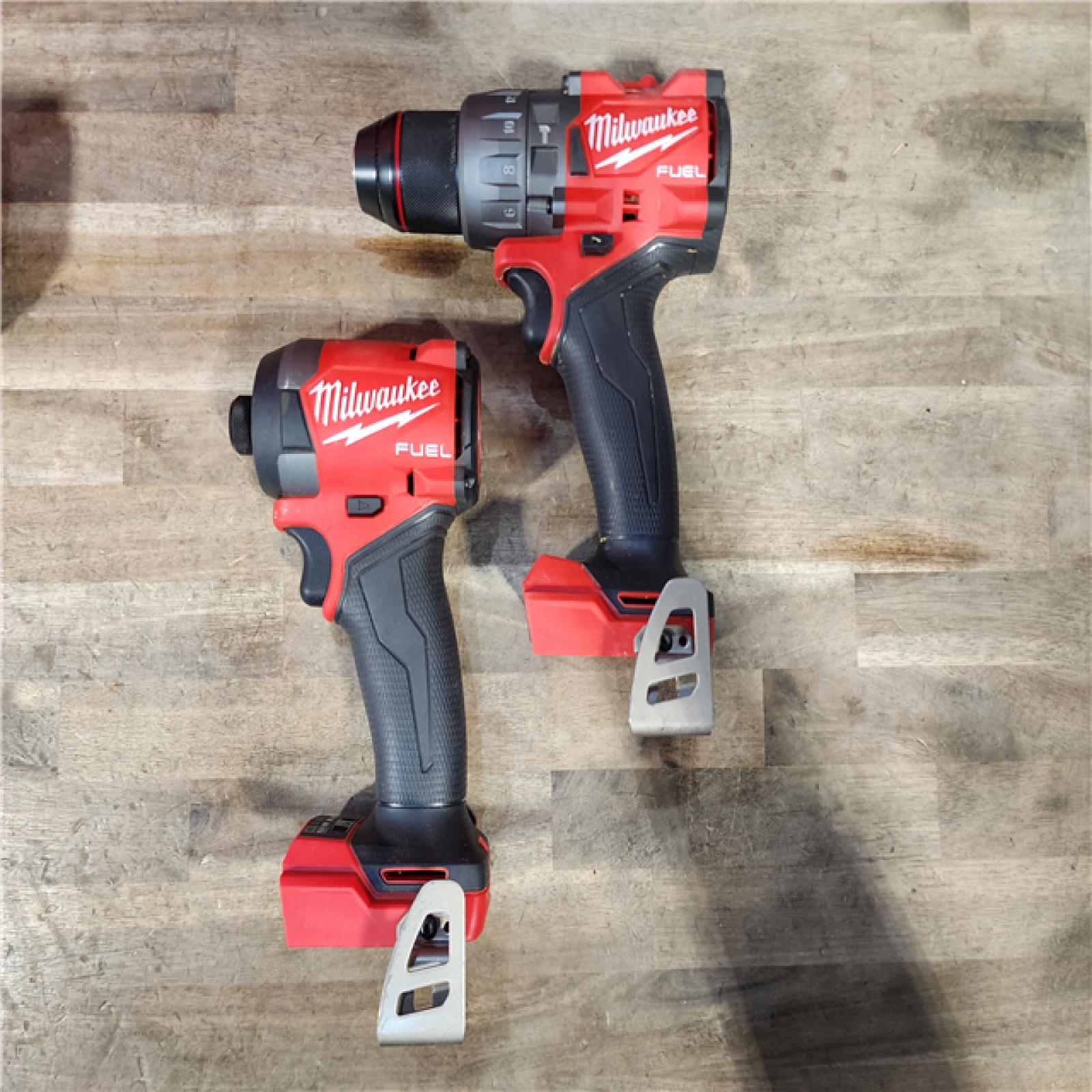 HOUSTON LOCATION - AS-IS MILWAUKEE FUEL 18V Lithium-Ion Brushless Cordless Hammer Drill and Impact Driver Combo Kit