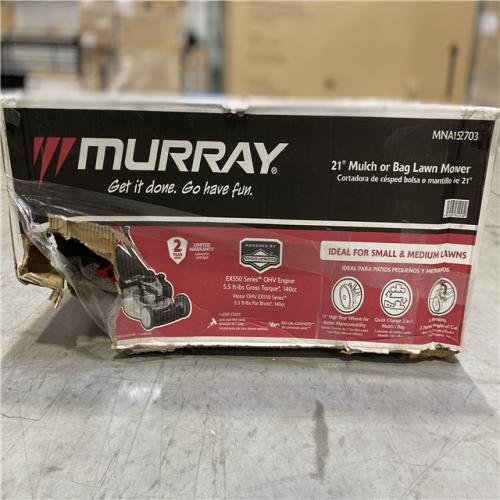 DALLAS LOCATION - Murray 21 in. 140 cc Briggs and Stratton Walk Behind Gas Push Lawn Mower with Height Adjustment and with Mulch Bag
