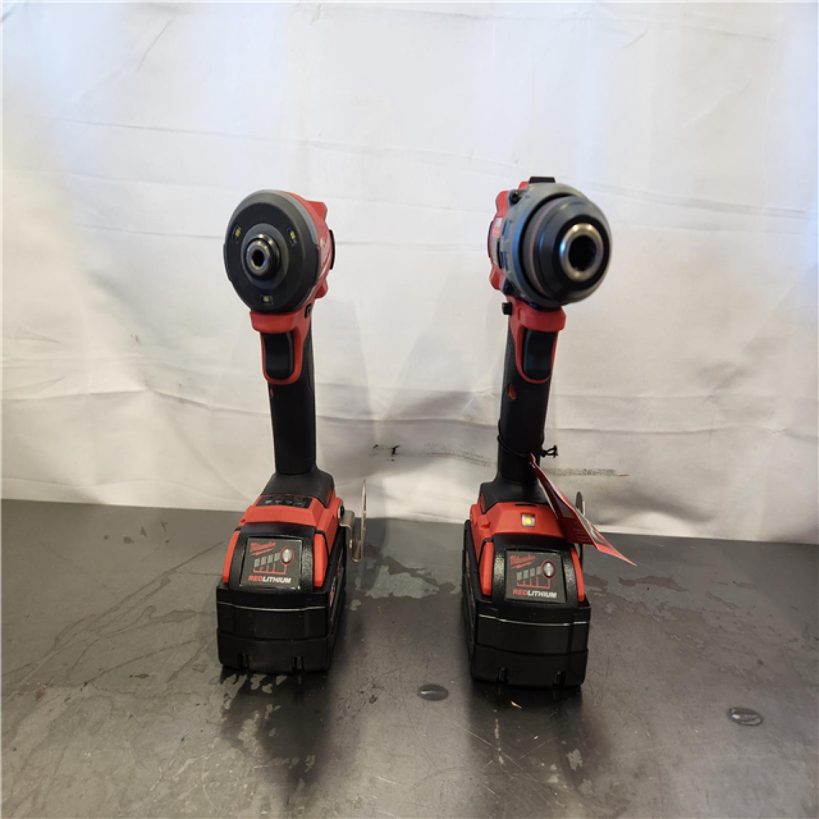 AS-IS- Milwaukee FUEL 18V Lithium-Ion Brushless Cordless Hammer Drill and Impact Driver Combo Kit