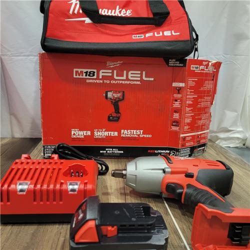 AS-IS Milwaukee M18 1/2 in. Cordless Brushless High Torque Impact Wrench Kit (Battery & Charger)