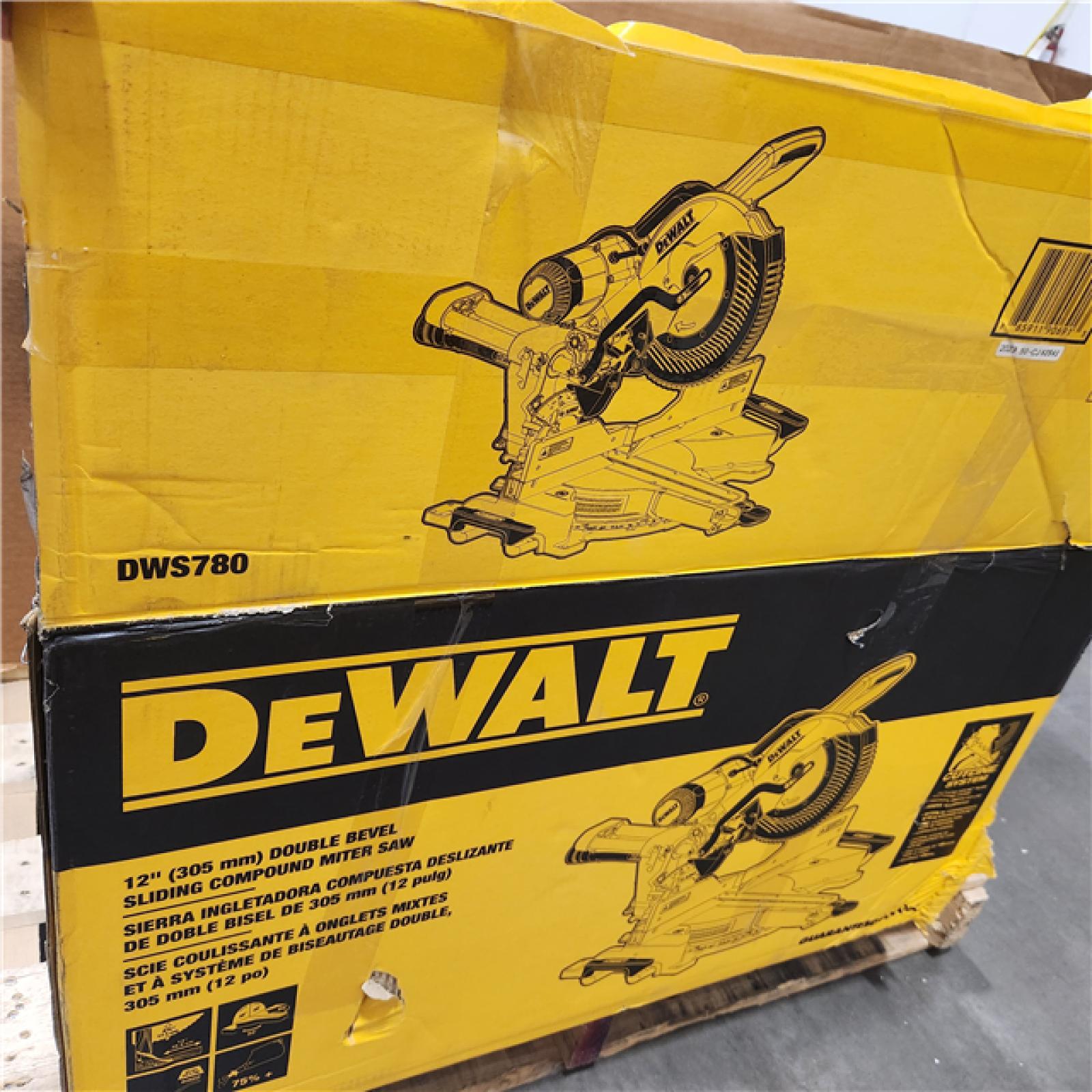 As-Is-  DEWALT 12 Double Bevel Sliding Compound Miter Saw