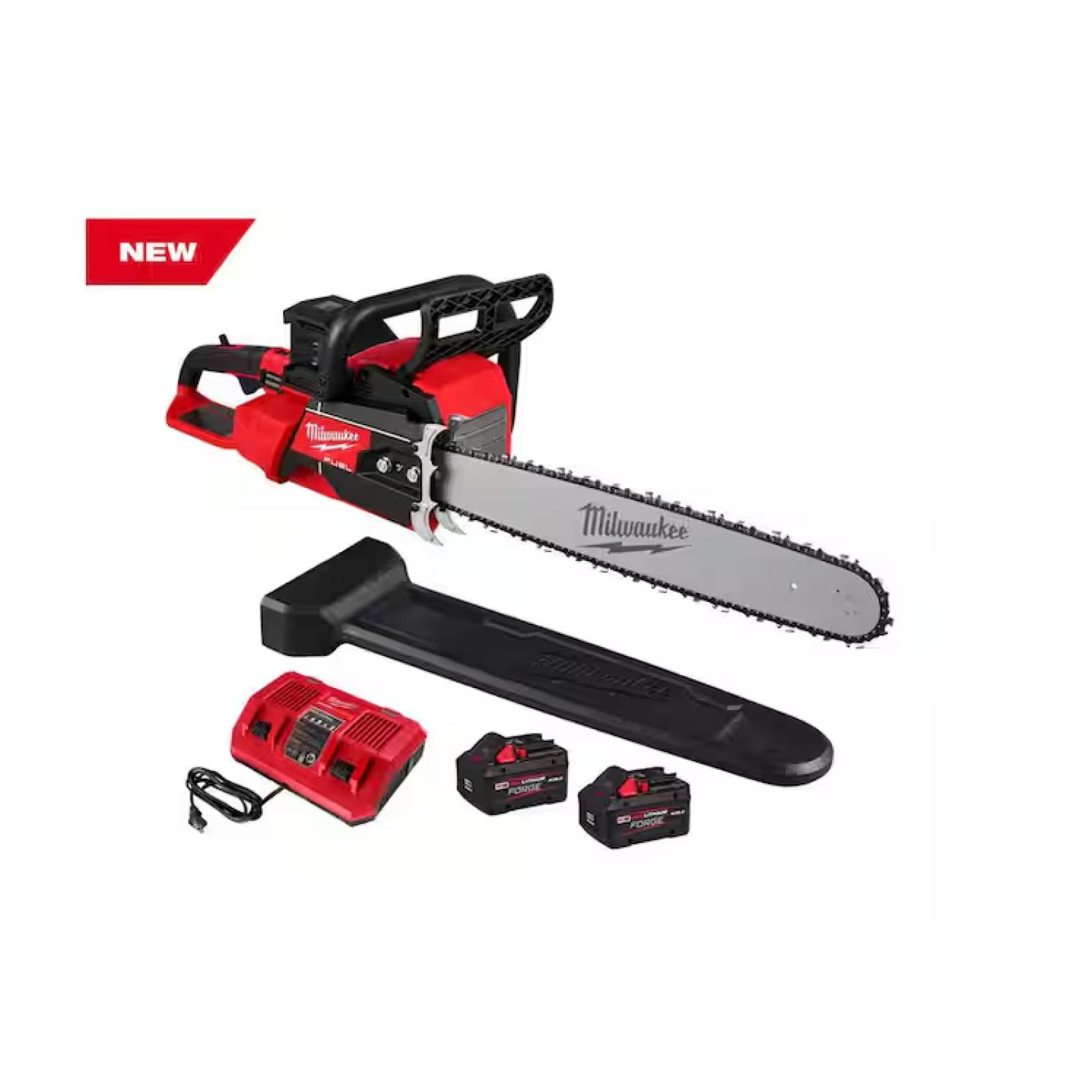 NEW! - Milwaukee M18 FUEL 18V Brushless Cordless 20 in. Dual Battery Chainsaw Kit