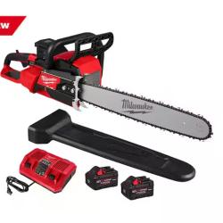 NEW! - Milwaukee M18 FUEL 18V Brushless Cordless 20 in. Dual Battery Chainsaw Kit