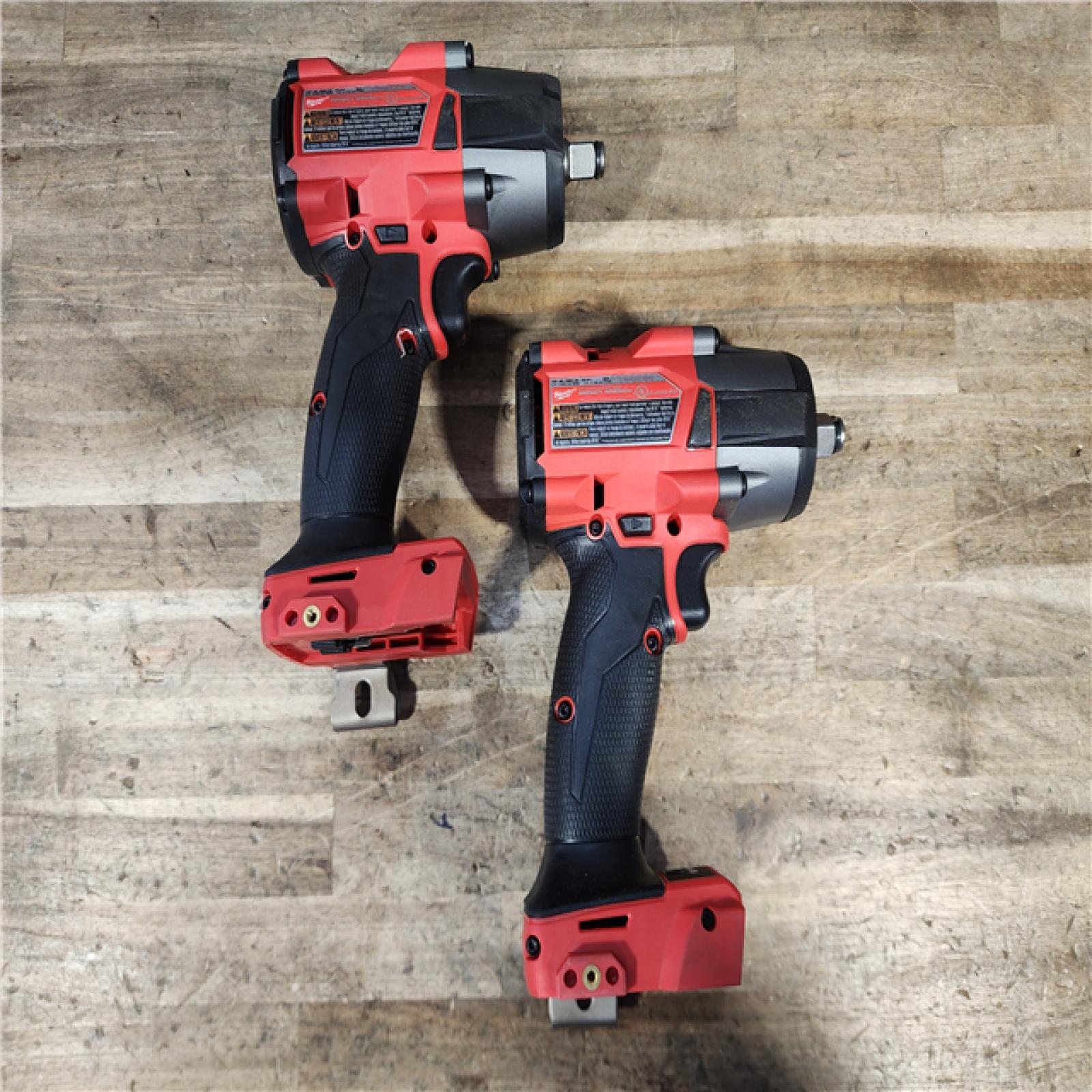 HOUSTON LOCATION - AS-IS (2) Milwaukee M18 18V Fuel 1/2  Mid-Torque Impact Wrench Cordless Lithium-Ion Brushless with Friction Ring 2962-20 (TOOL ONLY)