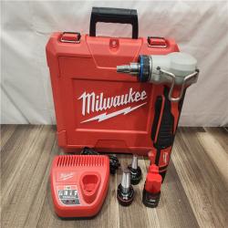 AS-IS- Milwaukee M12 12V Lithium-Ion Cordless PEX Expansion Tool Kit with (2) 1.5 Ah Batteries  (3) Expansion Heads and Hard Case