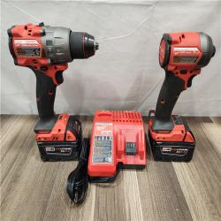 AS-IS- MILWAUKEE FUEL 18V Lithium-Ion Brushless Cordless Hammer Drill and Impact Driver Combo Kit