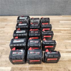 HOUSTON LOCATION - AS-IS MILWAUKEE BATTERY PACK QTY - 15