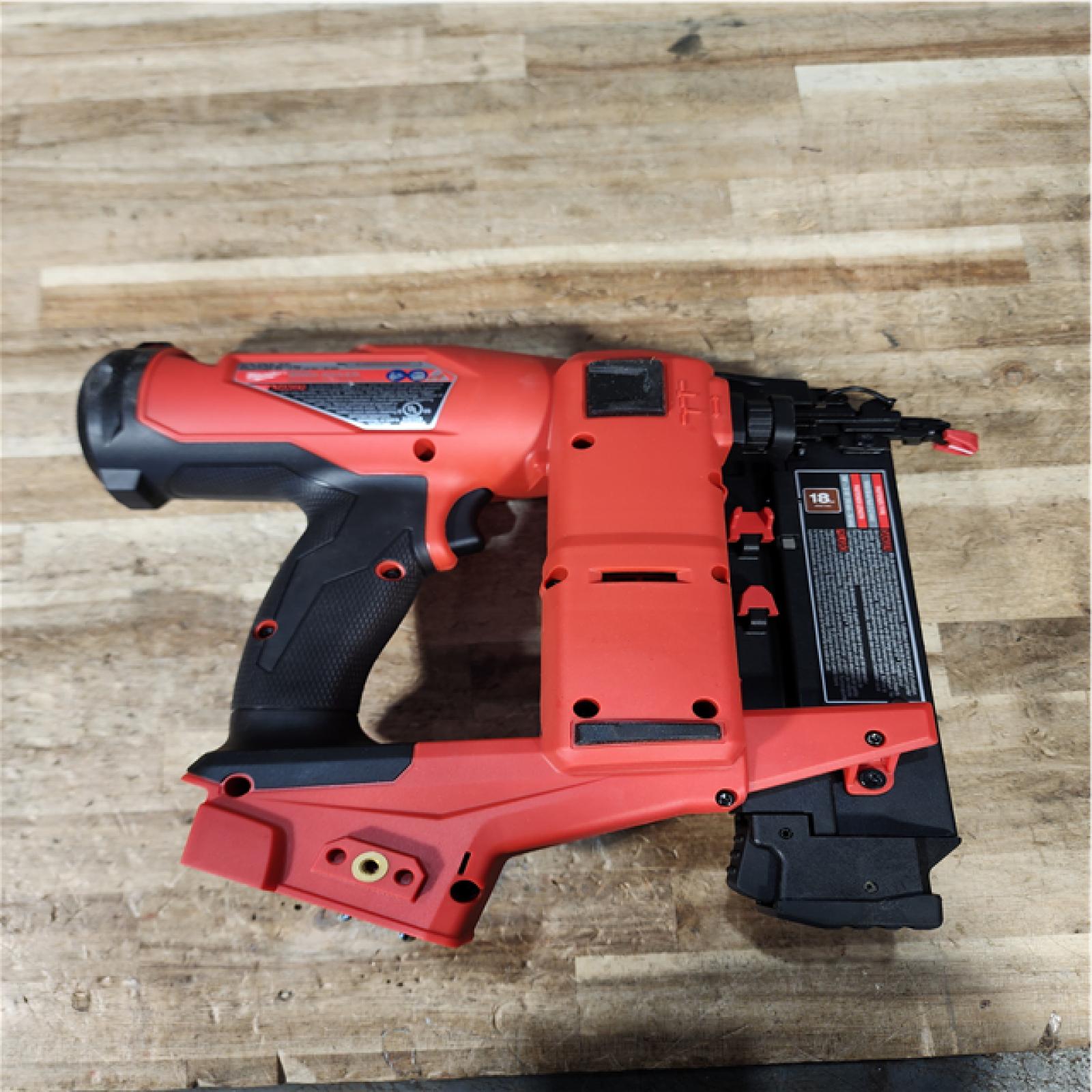 Houston Location AS-IS Milwaukee FUEL 18-Volt Lithium-Ion Brushless Cordless Gen II 18-Gauge Brad Nailer (Tool-Only)