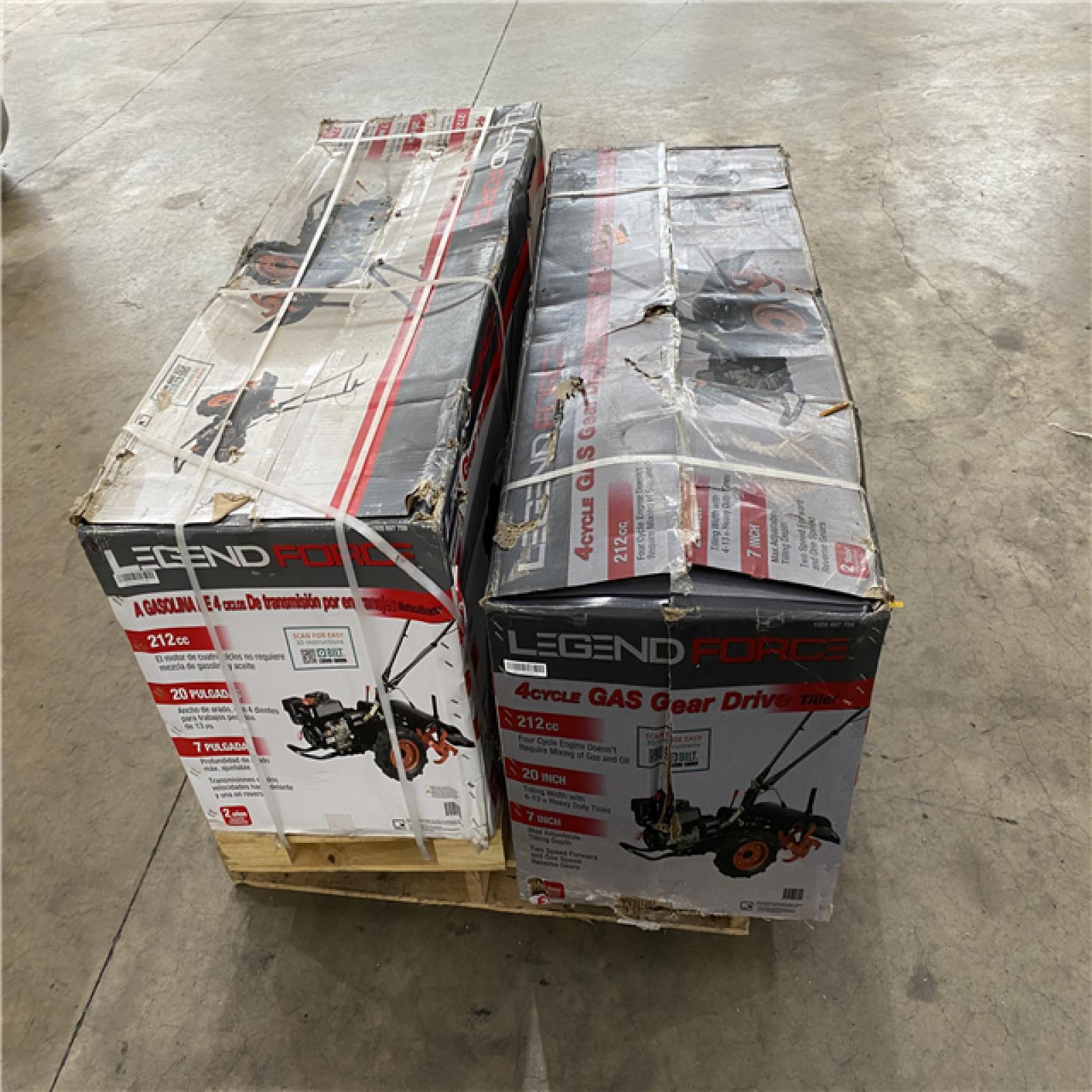 Houston Location - AS-IS LEGEND FORCE 4CYCLE GAS WALK BEHIND TILLER 20