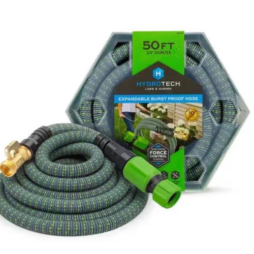 NEW! -Hydrotech 5/8 in. Dia. x 50 ft. Expandable Garden Water Hose -(3 UNITS)