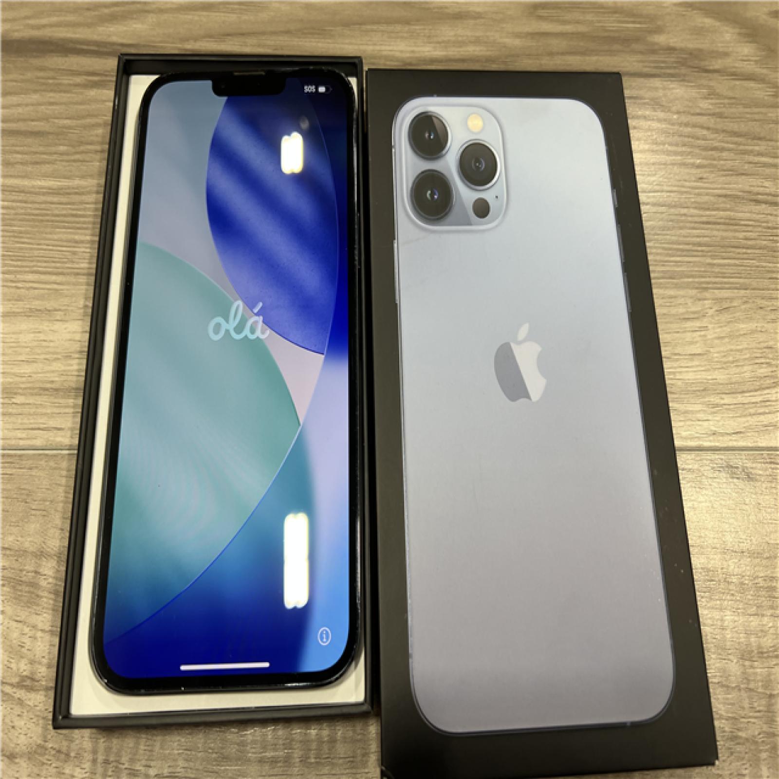 AS-IS Apple iPhone 13 Pro Max in Sierra Blue with 128GB