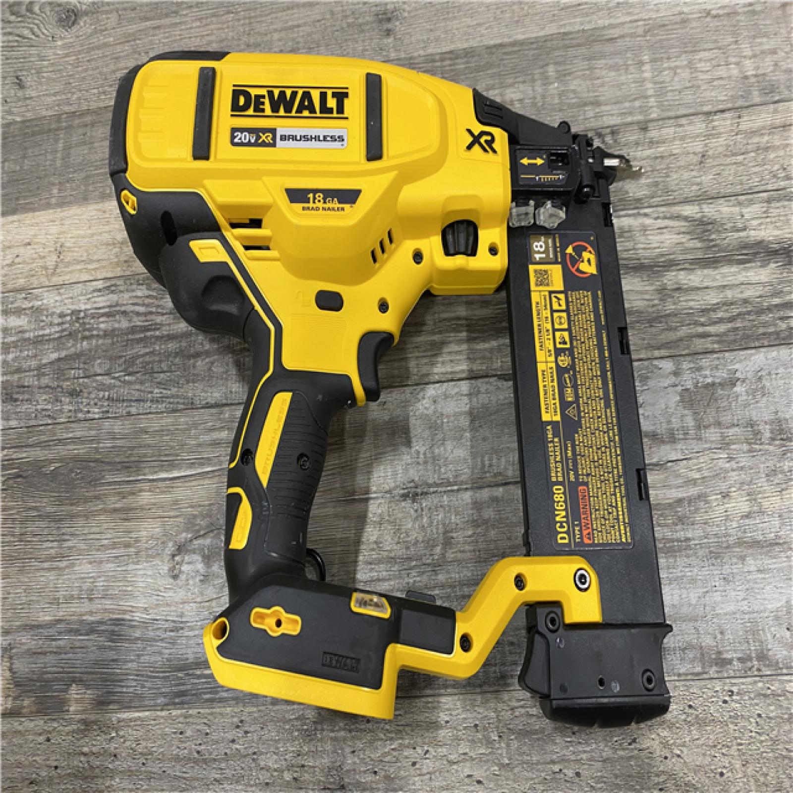 AS-IS DEWALT 20V MAX XR Lithium-Ion Electric Cordless 18-Gauge Brad Nailer (Tool Only)