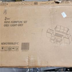 Phoenix AS-IS ZZW Patio Furniture Set Grey /Light Grey