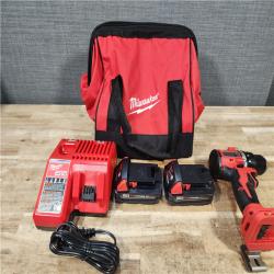 HOUSTON LOCATION - AS - IS Milwaukee 18V Lithium-Ion Brushless Cordless 1/2 in. Compact Drill/Driver Kit