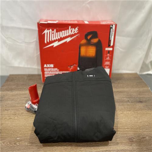 AS-IS Milwaukee  M12 12V Cordless Black Heated Axis Hooded Jacket Kit, Size 2X-Large