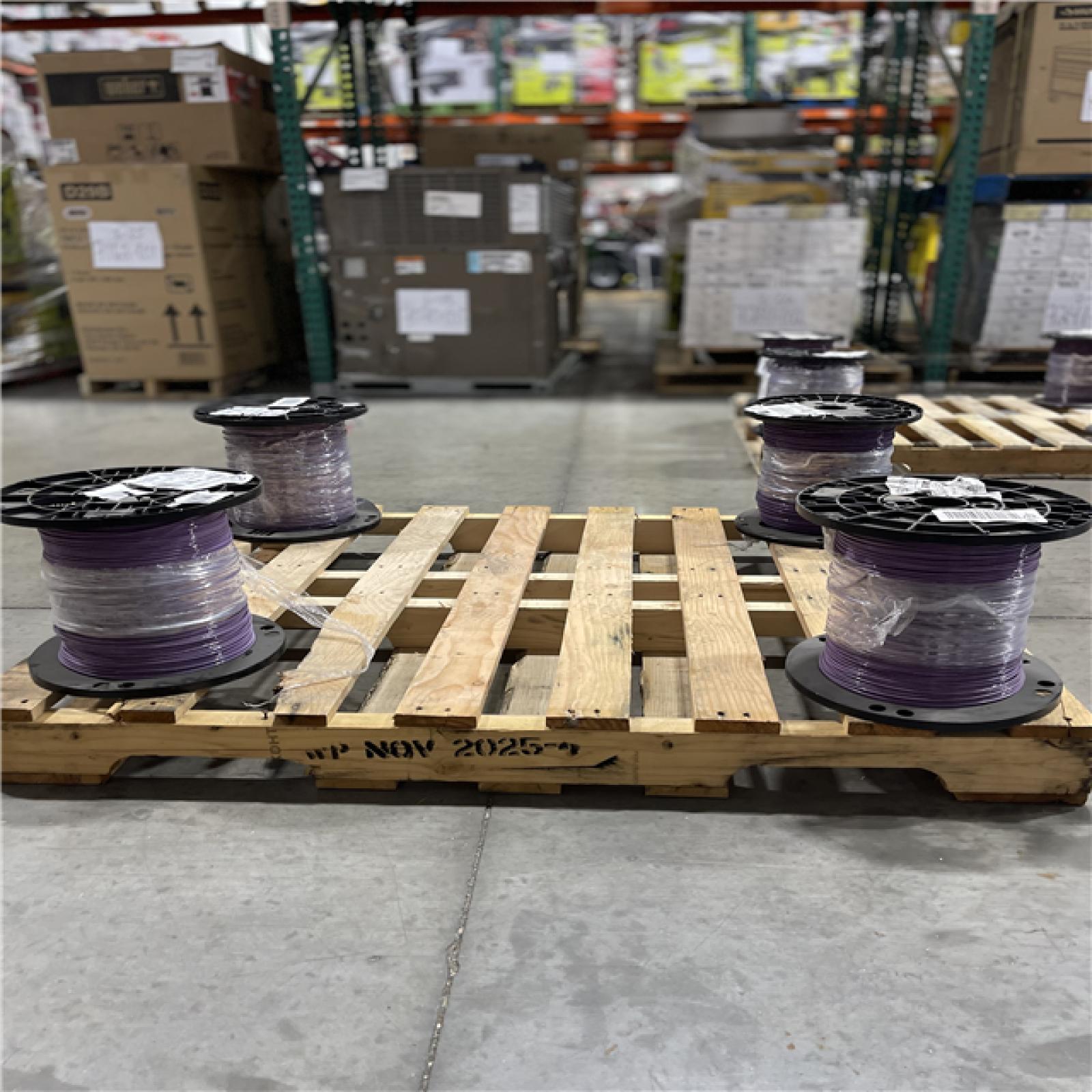 DALLAS LOCATION - AS-IS Southwire 2,500 ft. 12 Purple Solid CU THHN Wire (4 SPOOLS) (SEE NOTES)