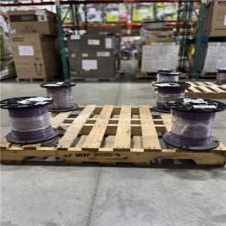 DALLAS LOCATION - AS-IS Southwire 2,500 ft. 12 Purple Solid CU THHN Wire (4 SPOOLS) (SEE NOTES)
