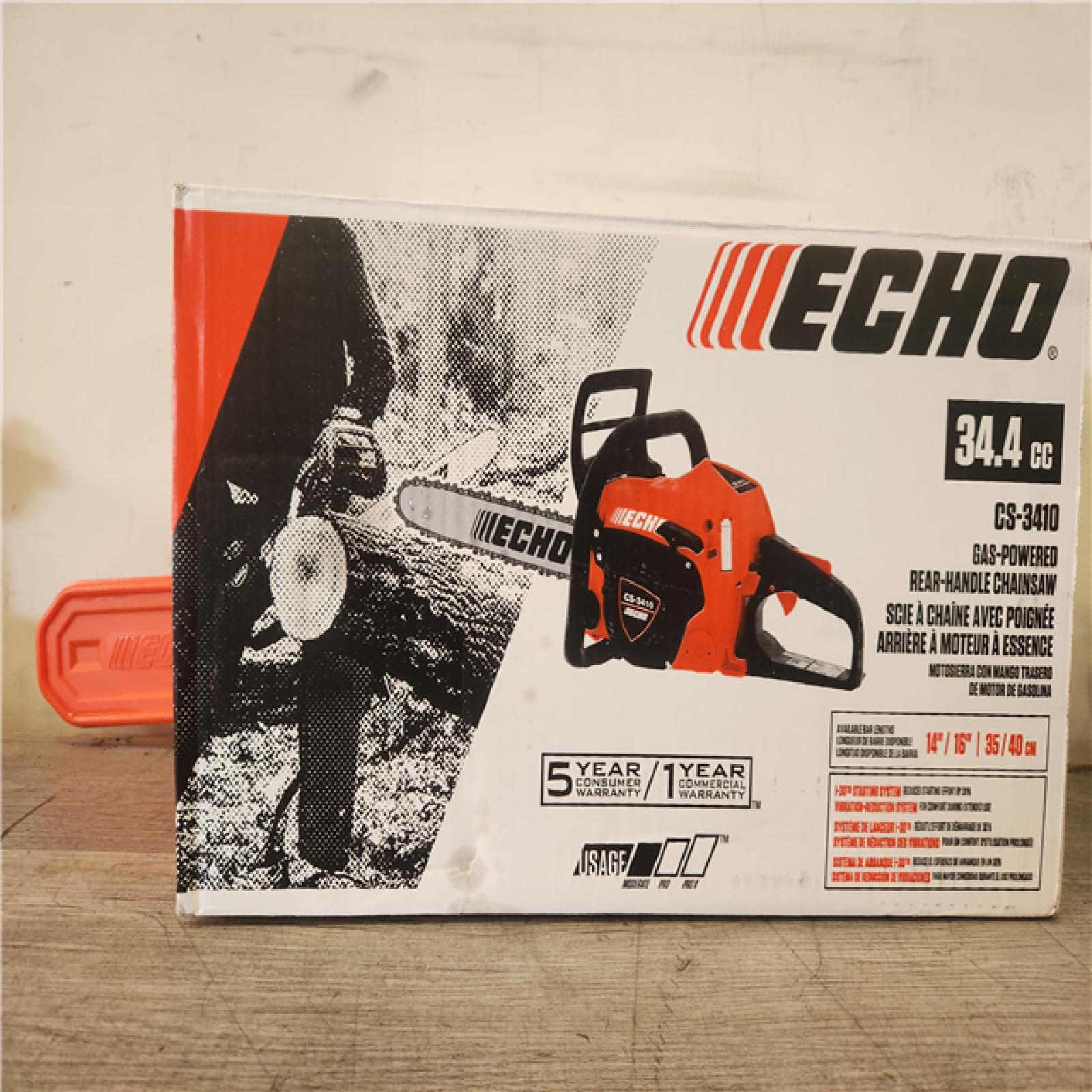 Phoenix NEW ECHO 14 in. 34.4 cc Gas 2-Stroke Rear Handle Chainsaw with Automatic Chain Oiler