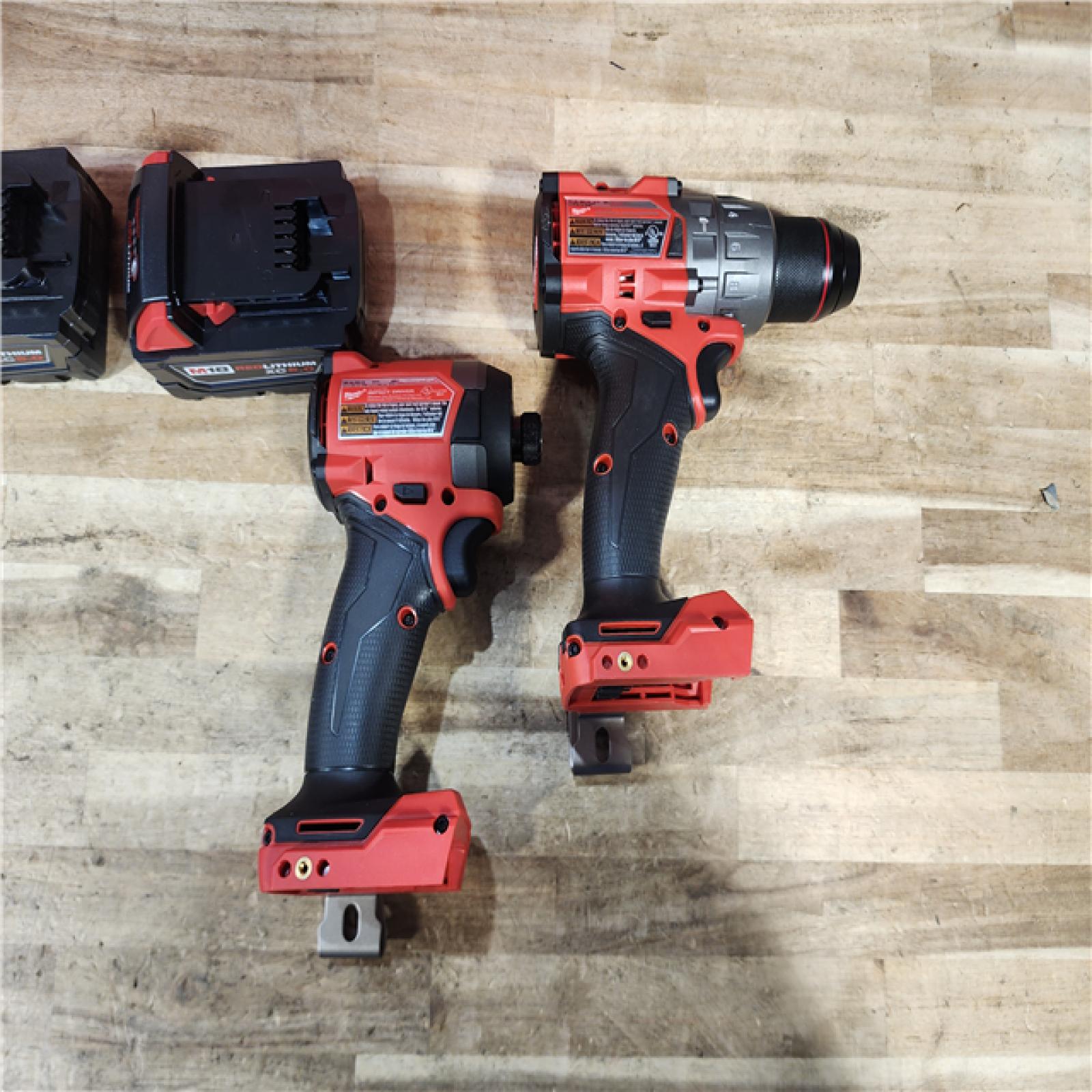 HOUSTON LOCATION - AS - IS Milwaukee FUEL 18V Lithium-Ion Brushless Cordless Hammer Drill and Impact Driver Combo Kit