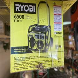 DALLAS LOCATION - RYOBI 6500-Watt Gasoline Powered Portable Generator with CO Detect Shutdown Sensor