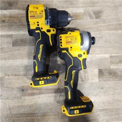 HOUSTON LOCATION - AS-IS Dewalt DCK225D2 20V MAX ATOMIC Brushless Compact Lithium-Ion 1/2 in. Cordless Drill Driver and 1/4 in. Impact Driver Combo Kit with 2 Batteries 2 Ah