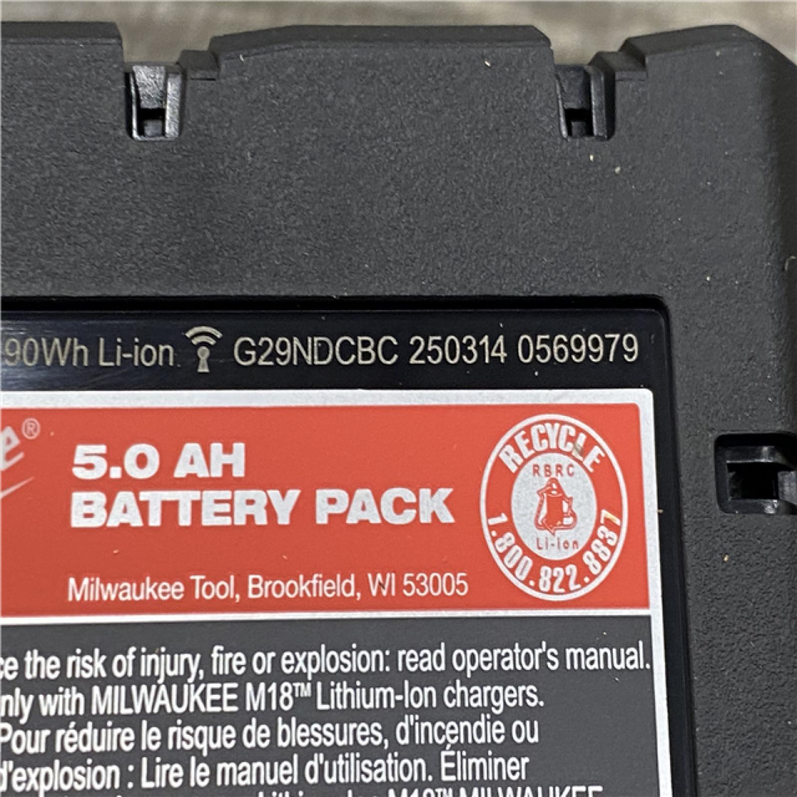 AS-IS Milwaukee 18-Volt Lithium-Ion XC Starter Kit with Two 5.0Ah Batteries and Charger