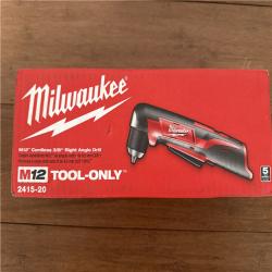California NEW Milwaukee M12 Cordless 3/8 Right Angle Drill (Tool Only)