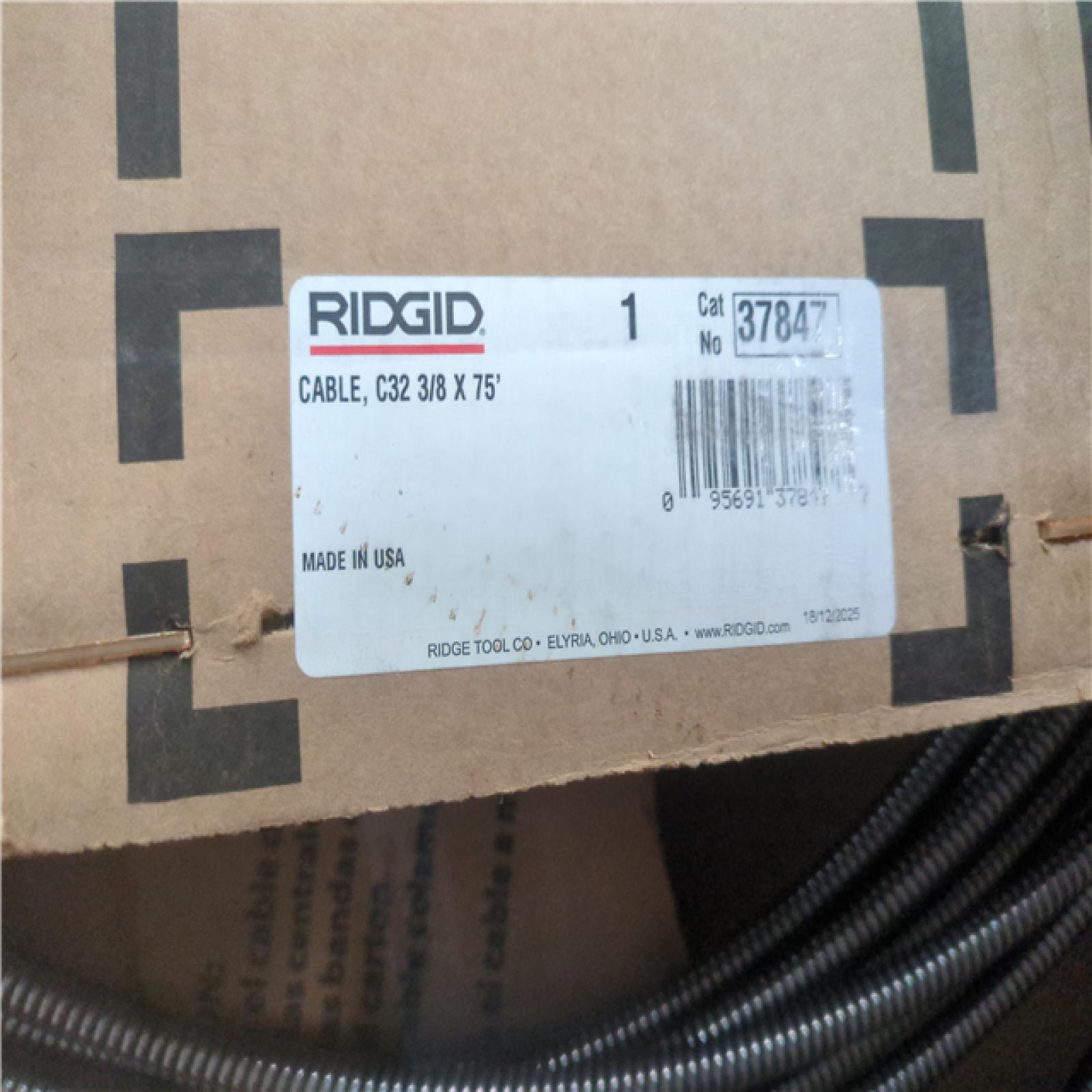 California AS-IS Ridgid  4- Cable C32 3/8* 75'