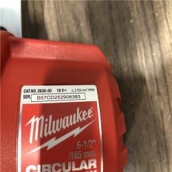 AS-IS Milwaukee 18V Lithium-Ion Cordless 6-1/2 in. Circular Saw (Tool-Only)