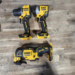 HOUSTON LOCATION - AS-IS DeWalt 20V MAX ATOMIC Cordless Brushless 3-Tool Combo Kit
