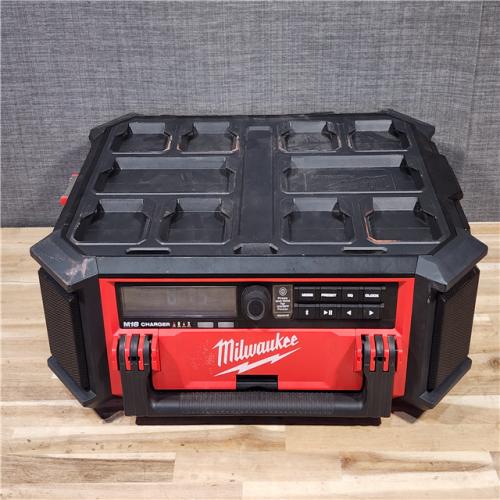HOUSTON LOCATION - AS-IS Milwaukee Lithium-Ion Cordless PACKOUT Radio/Speaker (TOOL ONLY)