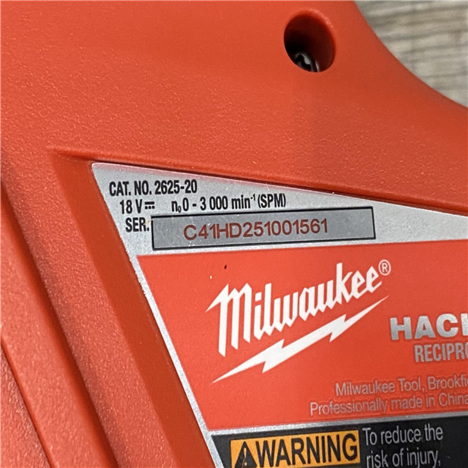 AS-IS  Milwaukee 18V Lithium-Ion Cordless HACKZALL Reciprocating Saw (Tool-Only)