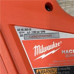 AS-IS  Milwaukee 18V Lithium-Ion Cordless HACKZALL Reciprocating Saw (Tool-Only)