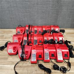 HOUSTON LOCATION - AS-IS MILWAUKEE BATTERY CHARGER PACK QTY - 15