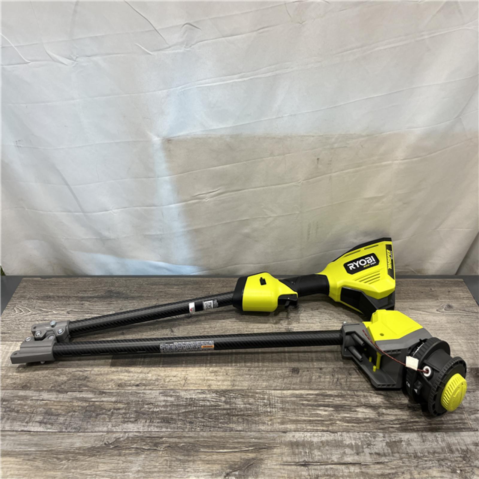 AS-IS RYOBI 40V HP Brushless Whisper Series 17 in. Cordless Battery Carbon Fiber Shaft String Trimmer Kit