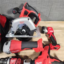 HOUSTON LOCATION - AS-IS Milwaukee M18 18-Volt Lithium-Ion Cordless Combo Kit 7-Tool with 2-Batteries, Charger and Tool Bag