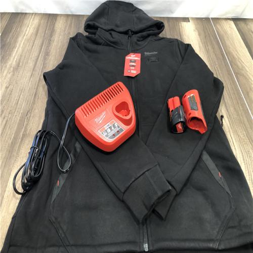 AS-IS Milwaukee Women's Large 12-Volt Lithium Ion Cordless Black Heated Hooded Jacket Kit